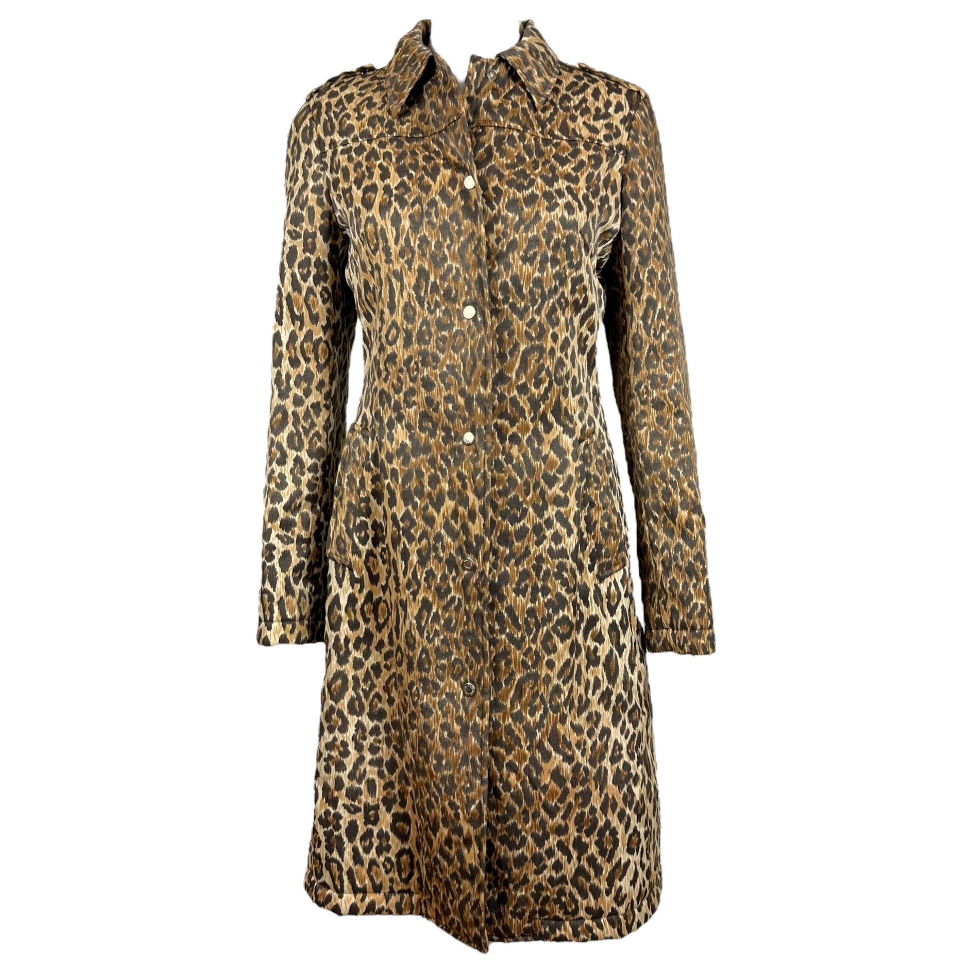 D&G Dolce & Gabbana Leoprad Print Nylon Trench Coat - Outfit Repeater