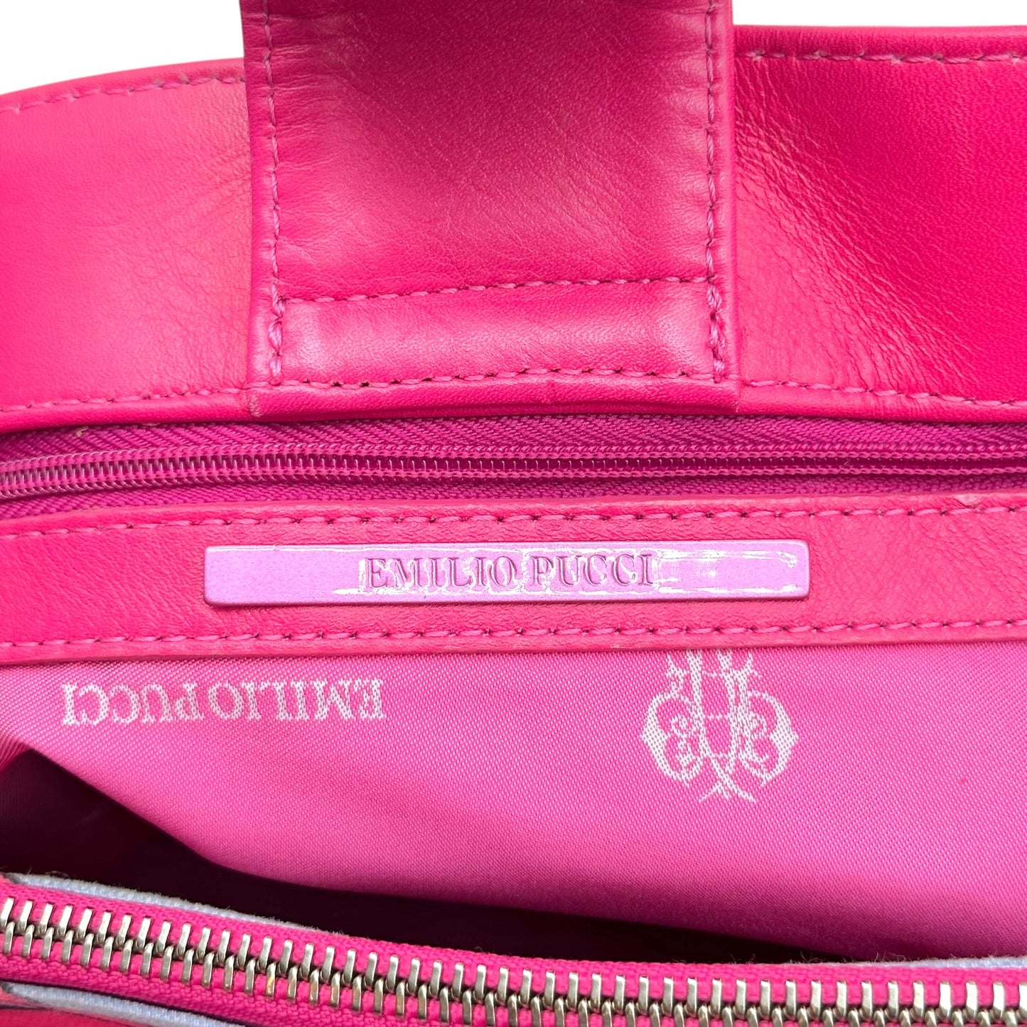 Emilio Pucci Multicolor Printed Canvas Tote Bag