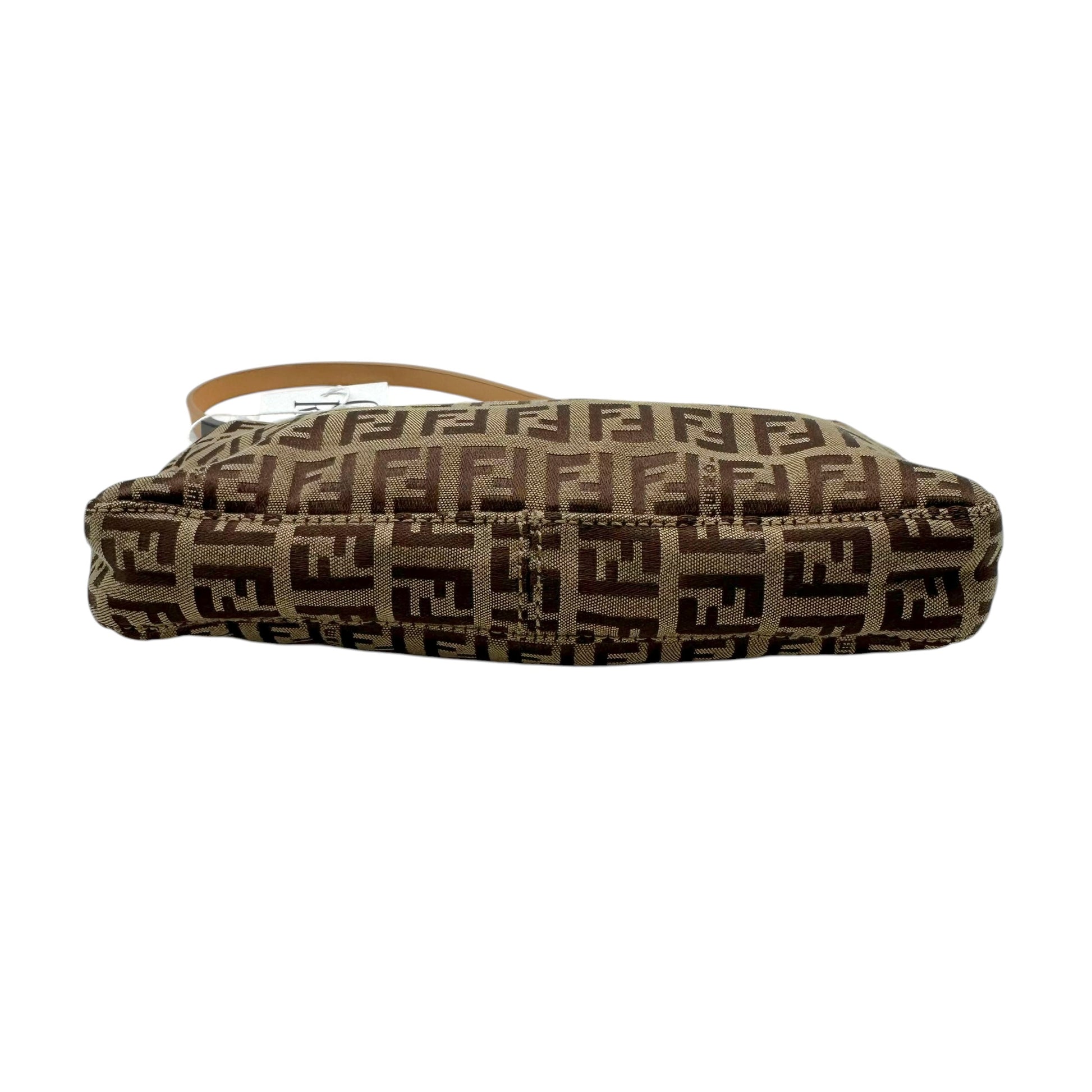 Fendi Small Shoulder Pochette Bag Tan Zucchino Monogram