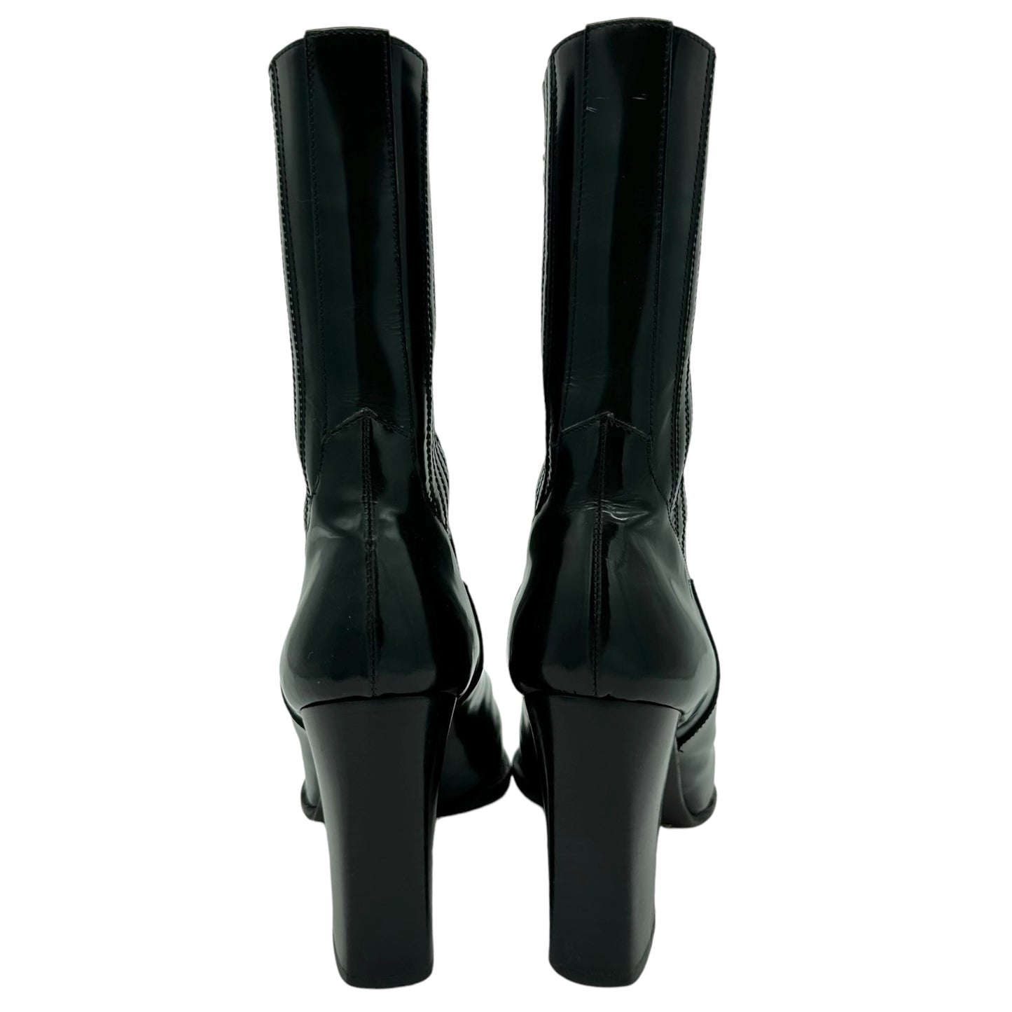 Dolce & Gabbana Patent Leather Pointed Toe Boots - Outfit Repeater