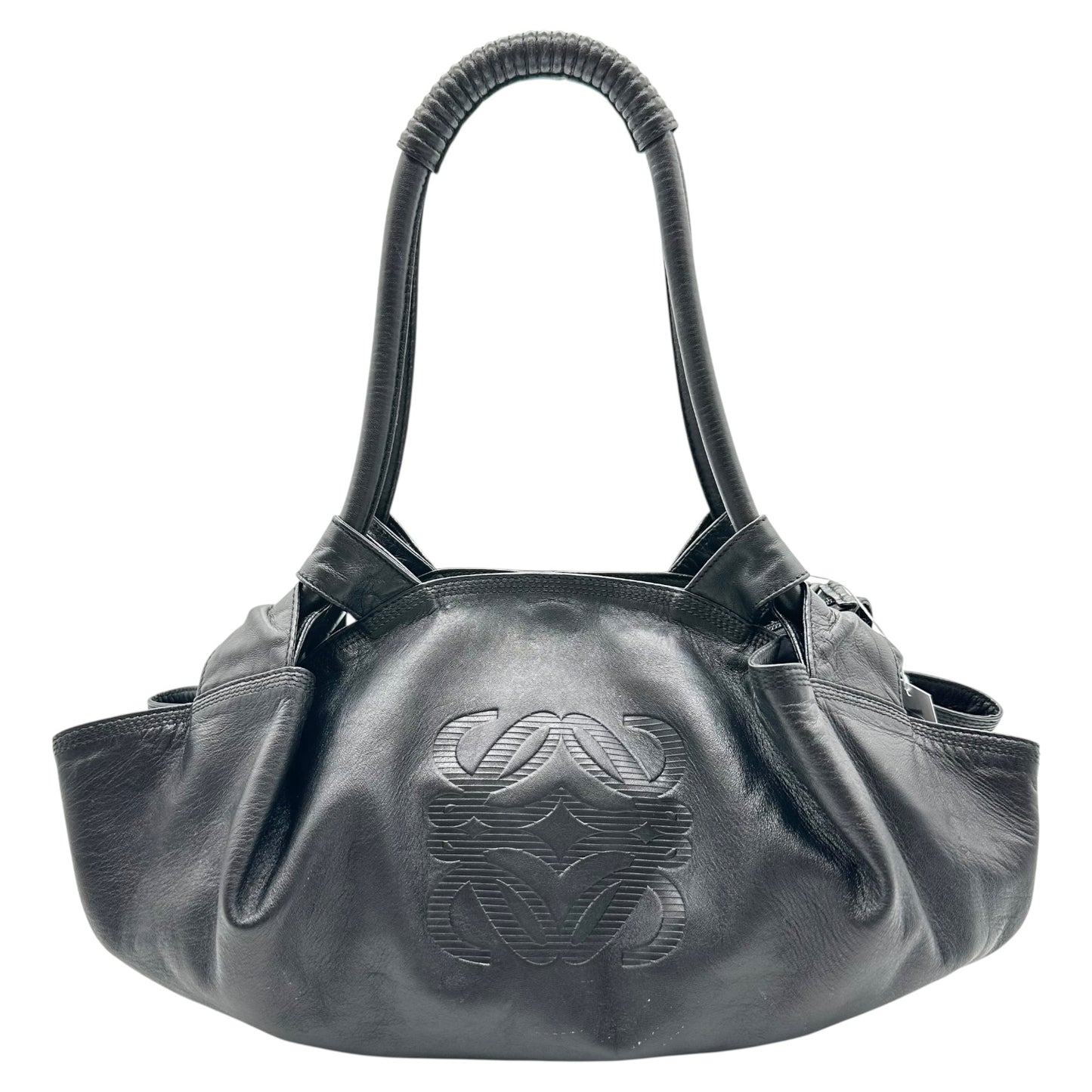 Loewe Black Logo Aire Hobo Bag
