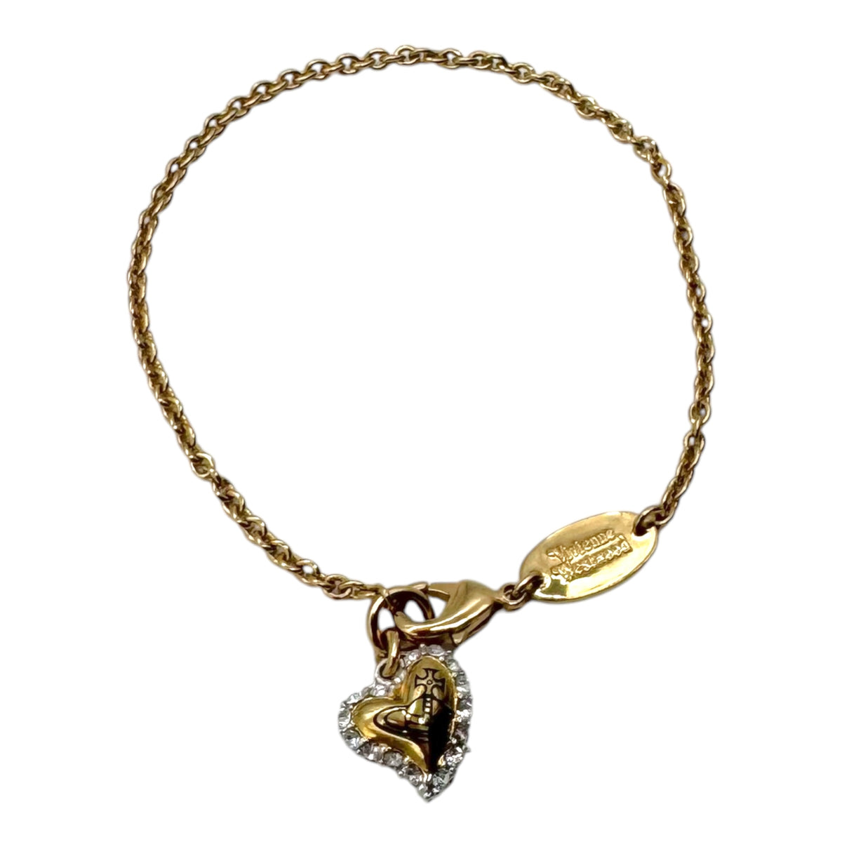 Vivienne Westwood Heart Logo Bracelet Rose Gold