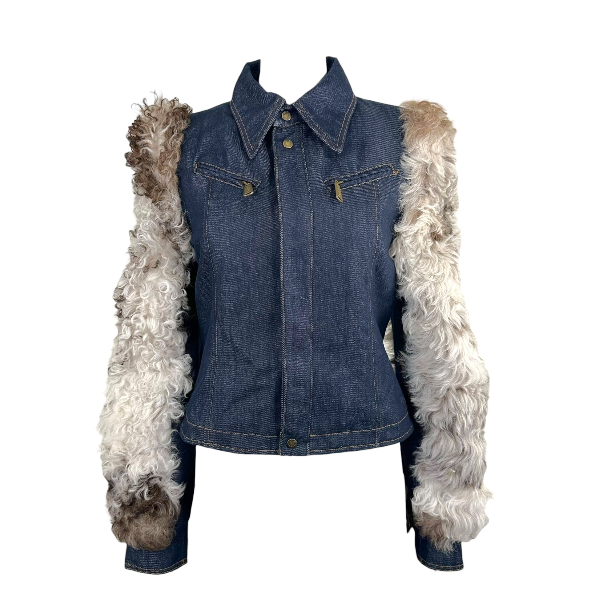 D&G Dolce & Gabbana Denim & Sheep Fur Jacket - Outfit Repeater