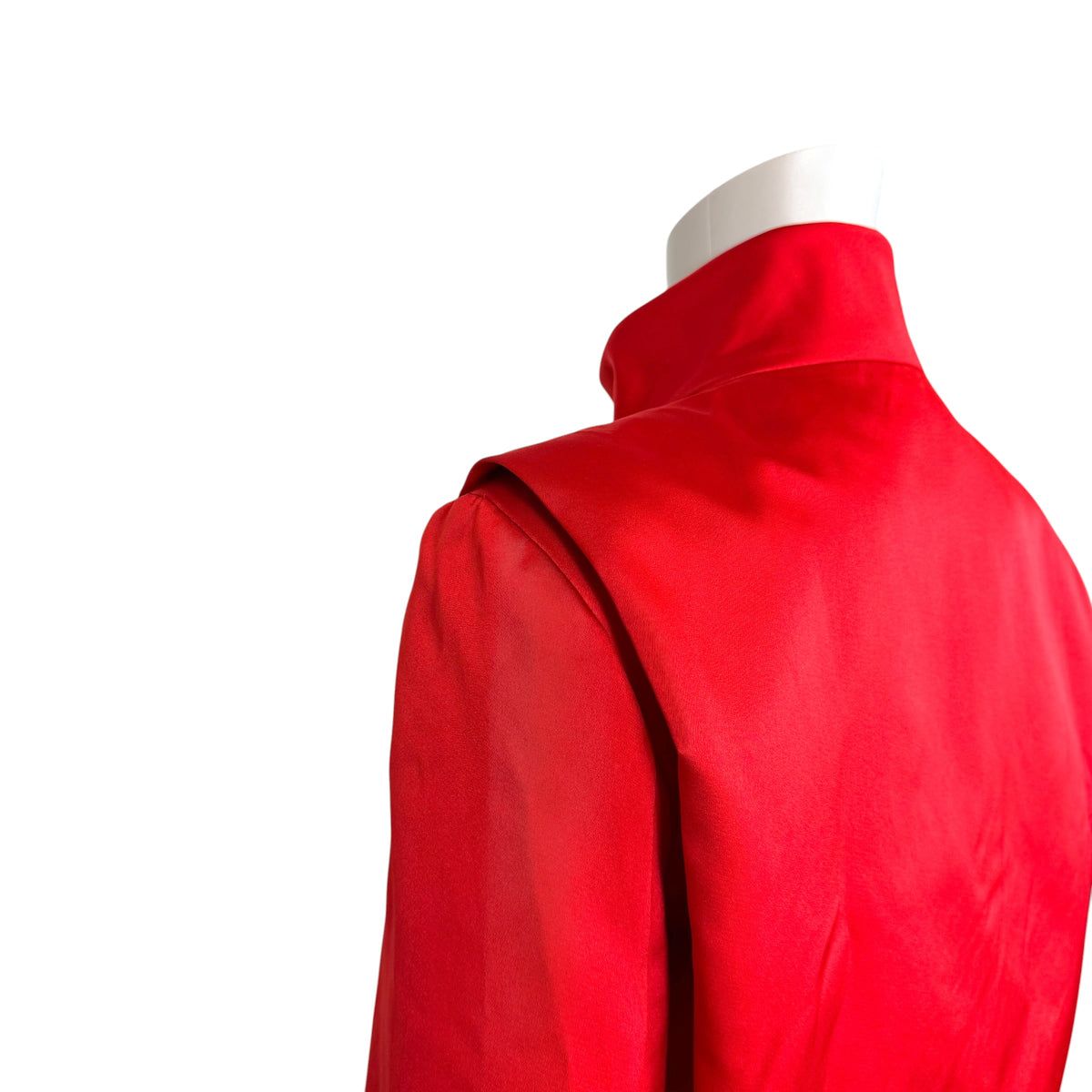 Ferragamo S/S 2023 Red Satin Cropped Jacket NEW