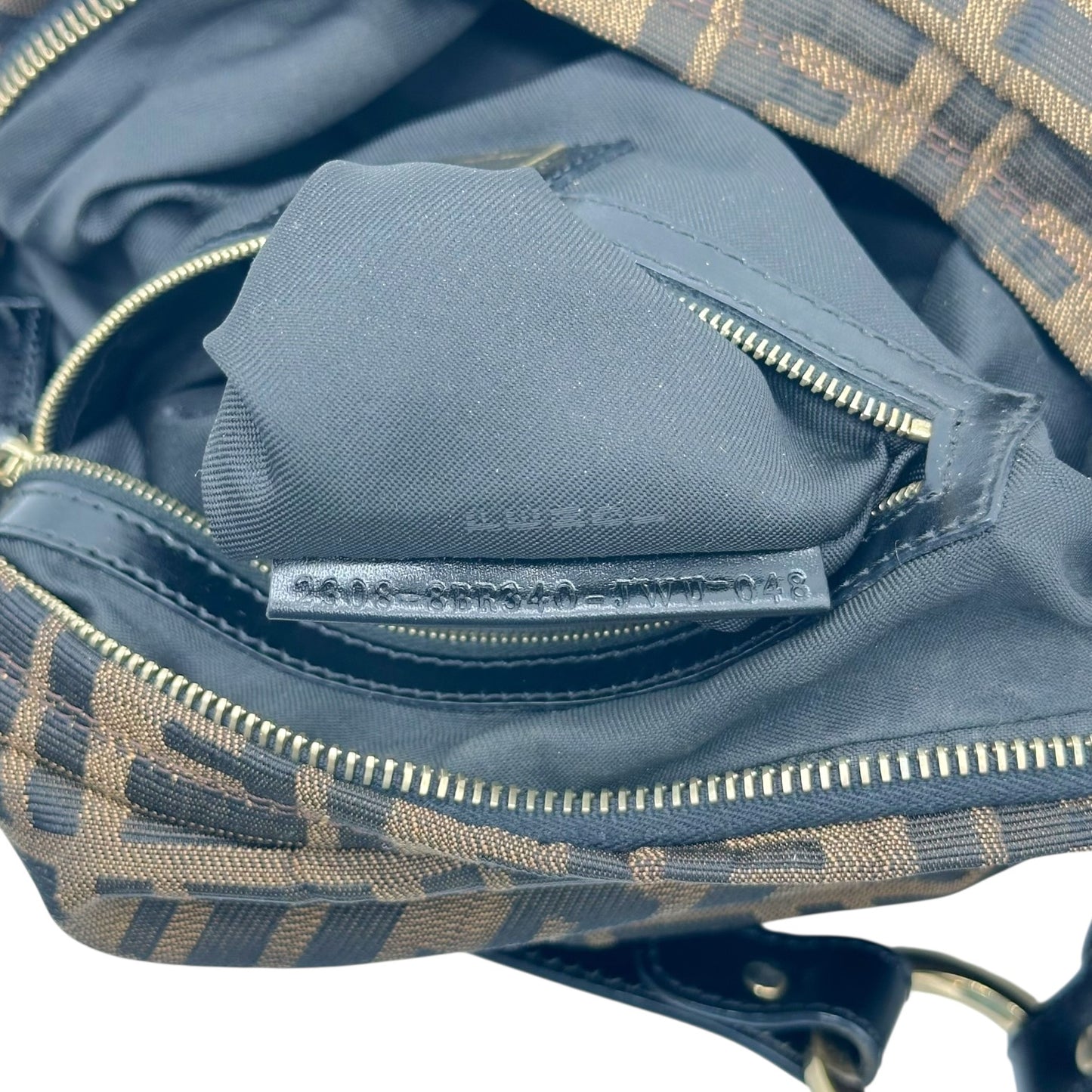 Fendi Brown Zucca Monogram Hobo Shoulder Bag