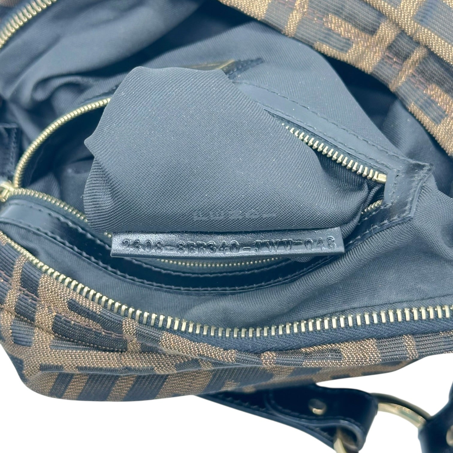Fendi Brown Zucca Monogram Hobo Shoulder Bag