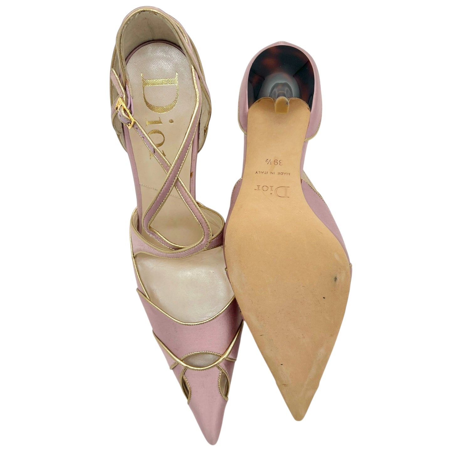 Christian Dior Pink Silk Pointed Toe Heels - Outfit Repeater