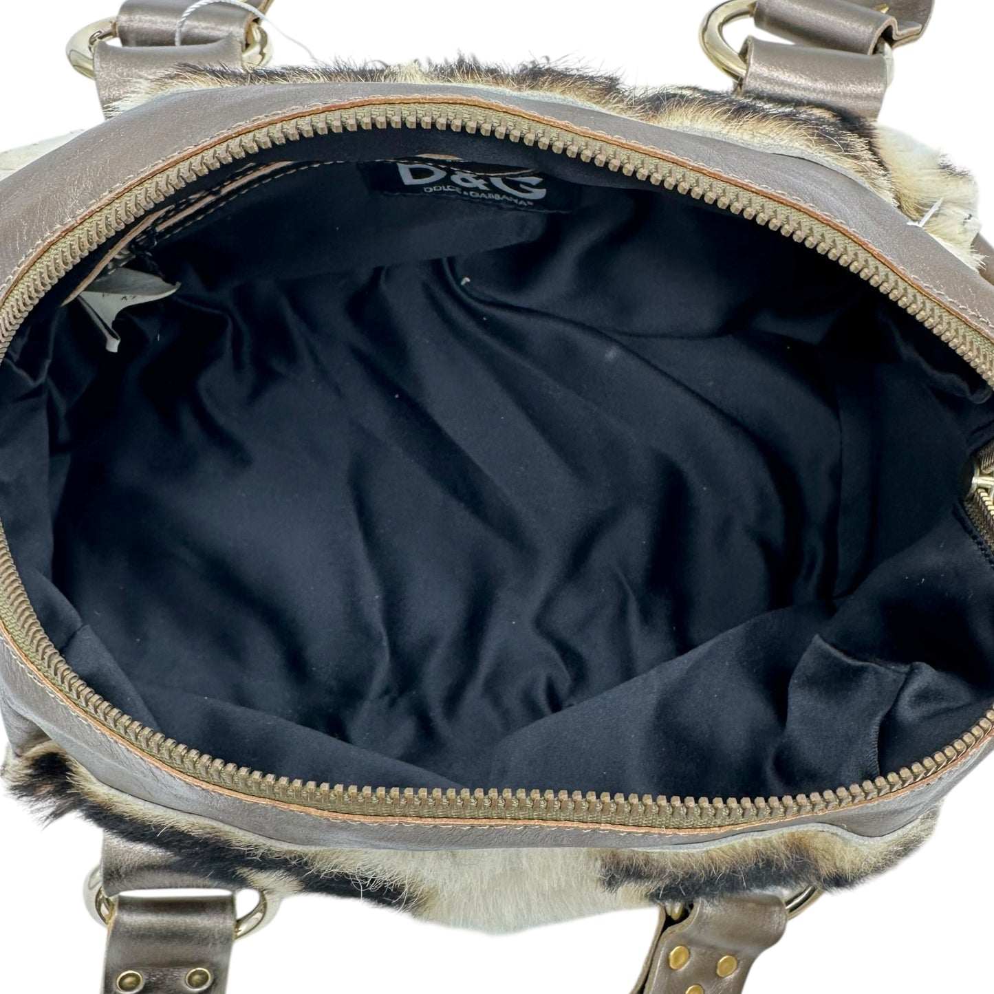 Dolce & Gabbana Studded Cow Print Ponyhair Shoulder Bag - Outfit Repeater