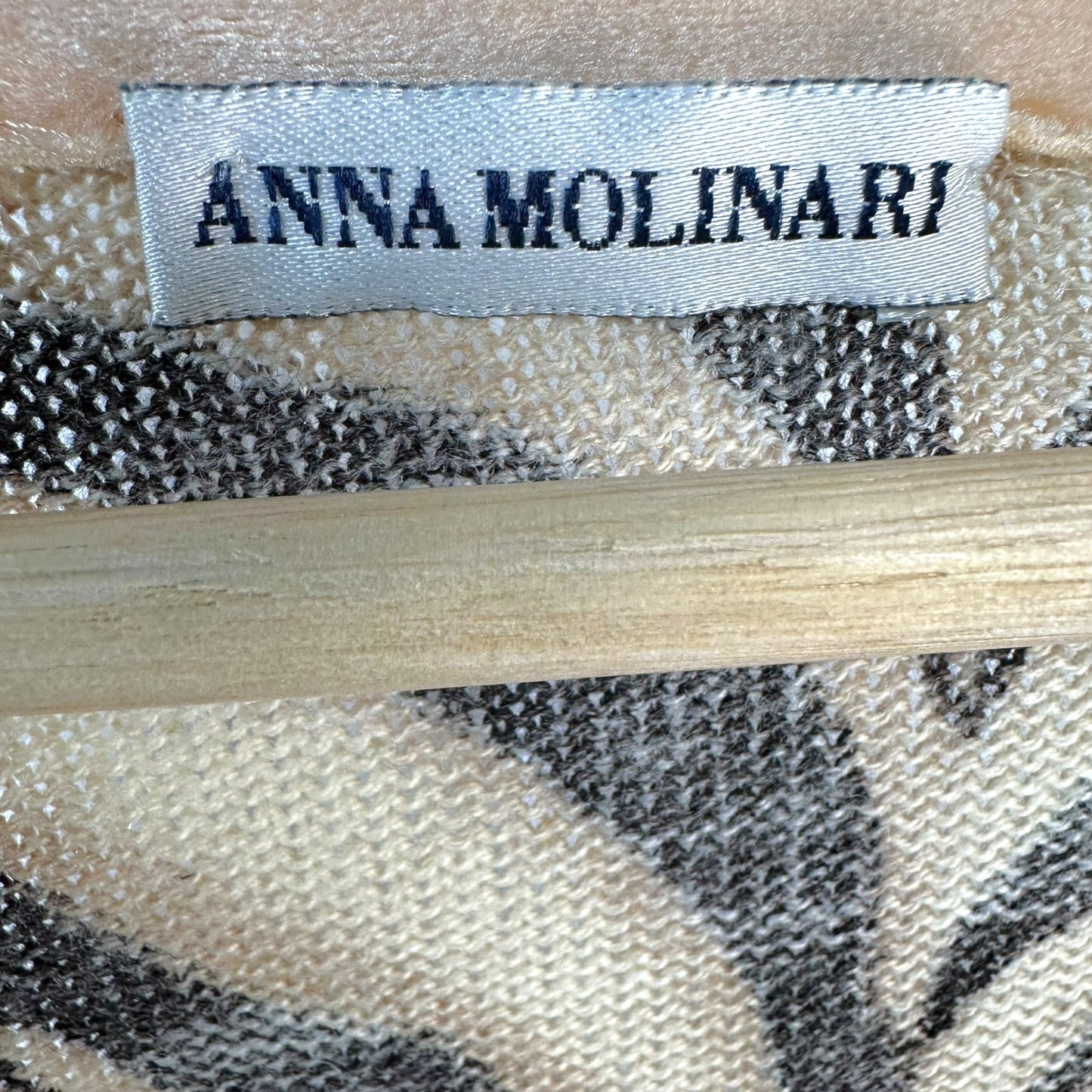 Anna Molinari Zebra Print Cardigan with Sequin Trim
