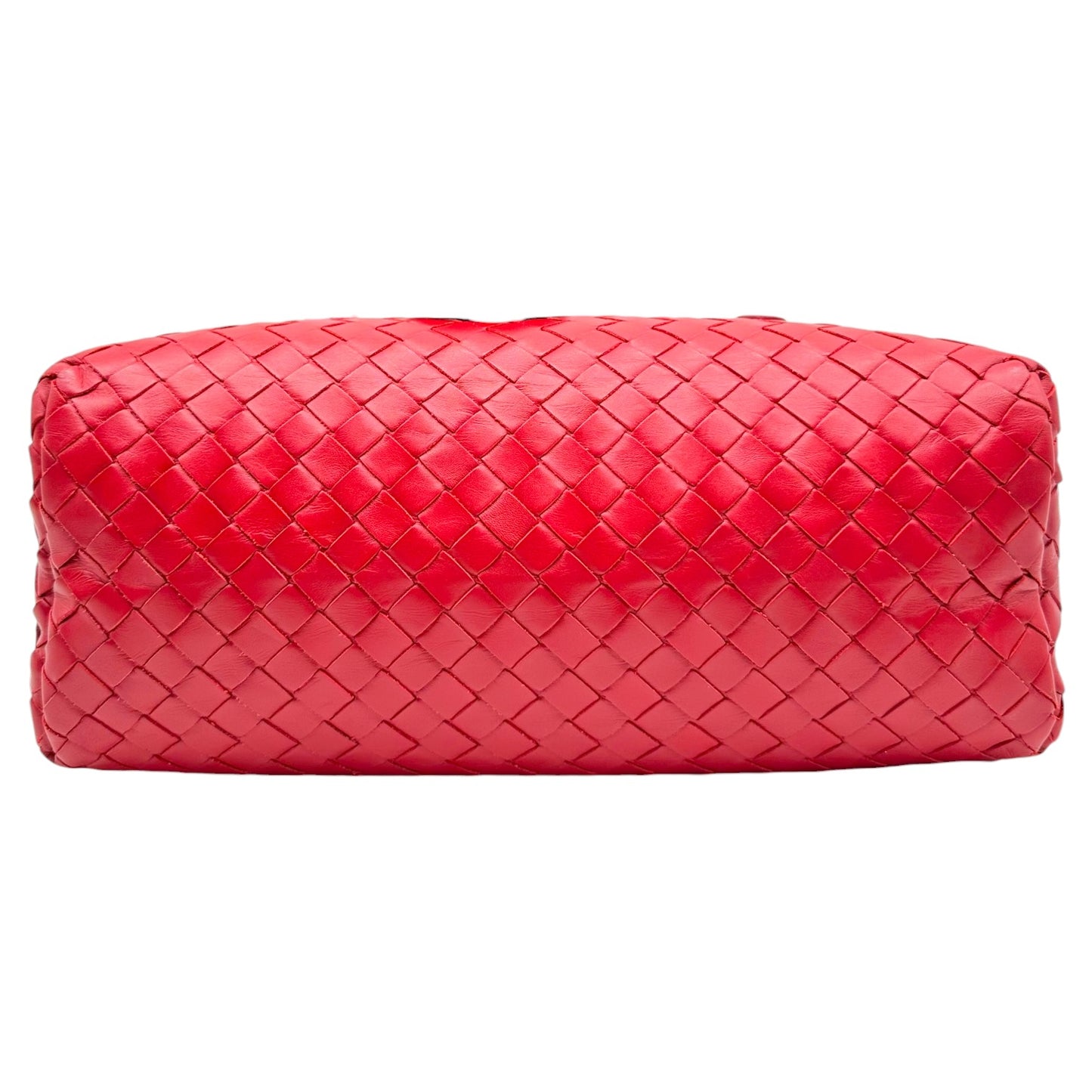 Bottega Veneta Red Intrecciato Leather Baby Roma Bag