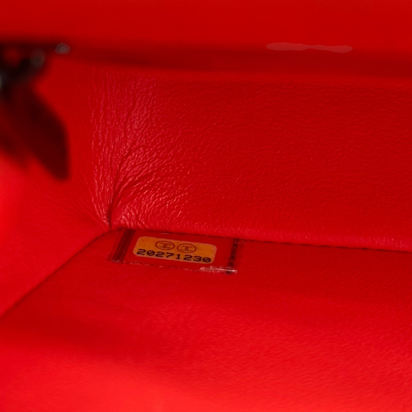 Chanel Neon Pink-Orange Velvet Small Classic Flap Bag 2014-15