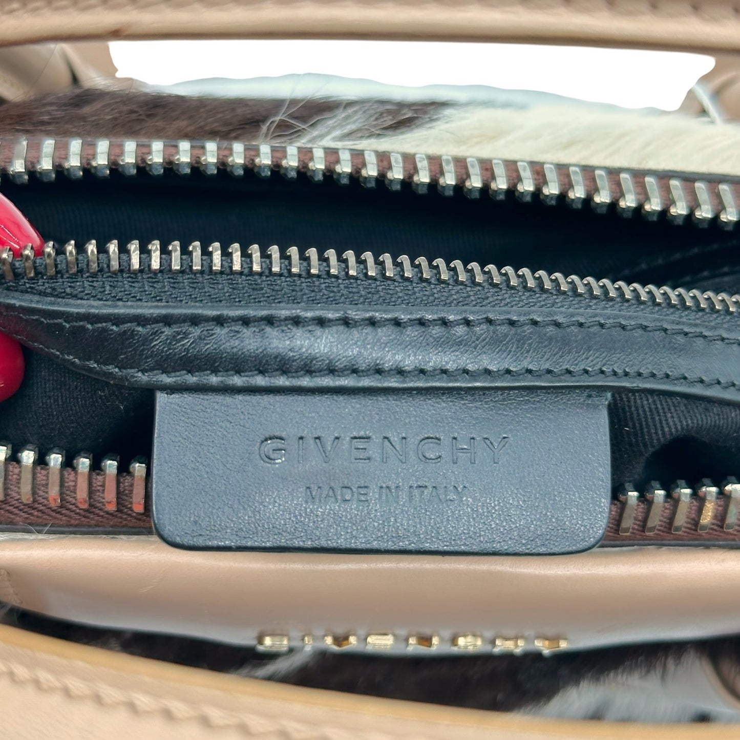 Givenchy Brown Cow Print Ponyhair Medium Antigona 2-Way Bag