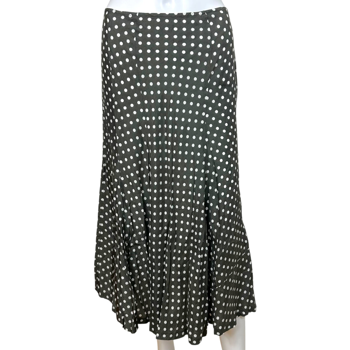 Junya Watanabe Gray White Polka Dot Midi Skirt