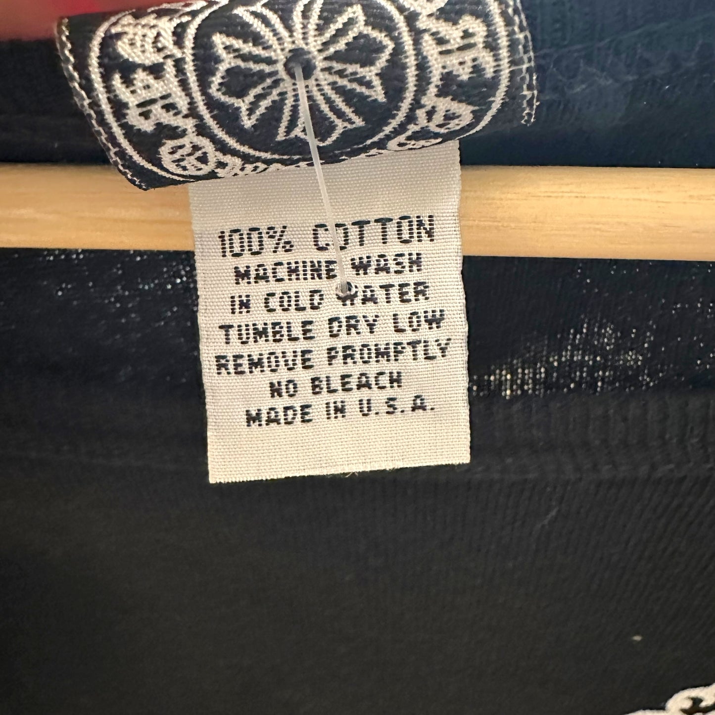 Chrome Hearts Vintage Off Shoulder 3/4 Sleeve Graphic T-Shirt