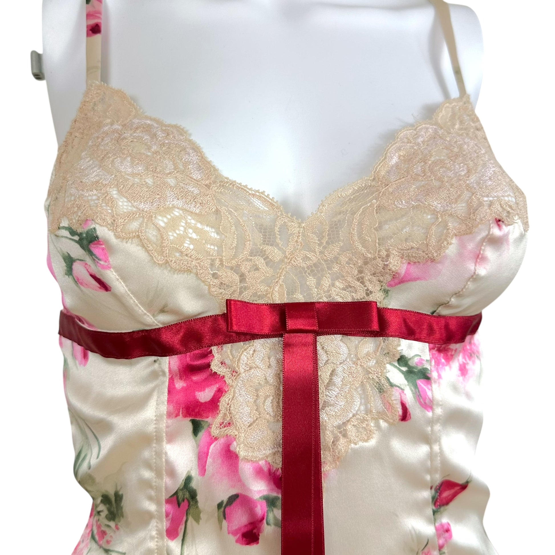 Dolce & Gabbana Ivory Floral & Lace Silk Cami - Outfit Repeater