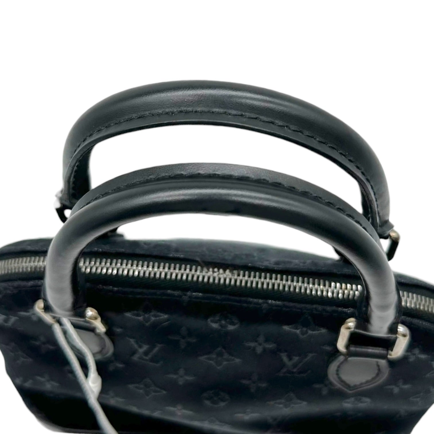 Louis Vuitton Micro Alma Bag Black Satin Monogram