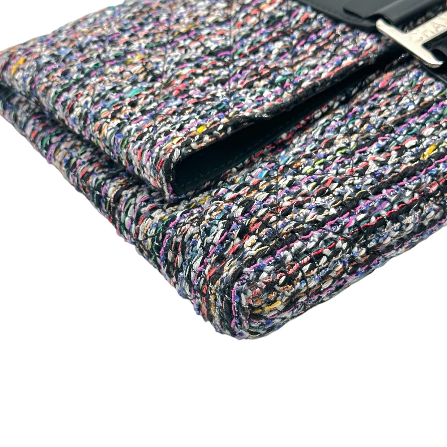 Chanel Multicolor Tweed Quilted Envelope Clutch Bag 2017-18