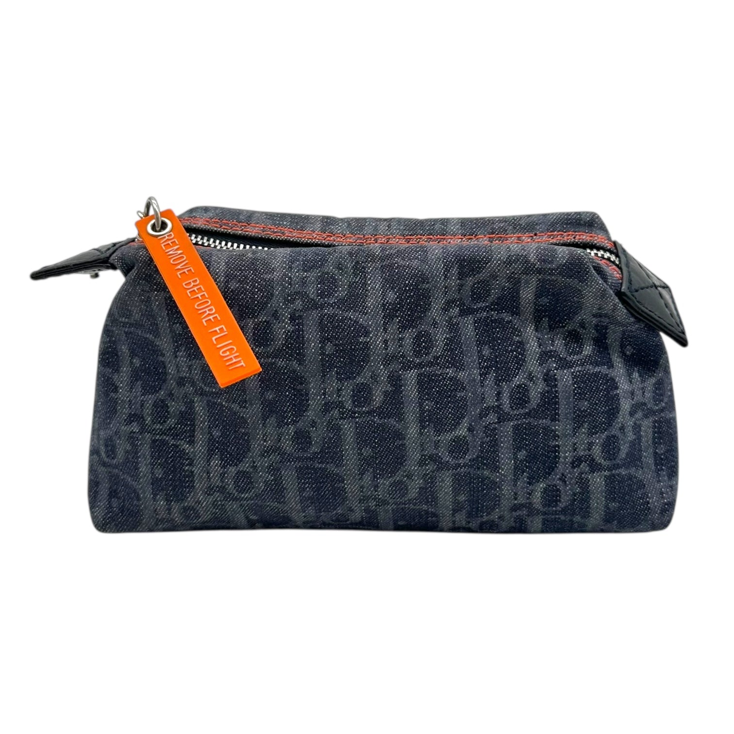 Christian Dior 'Dior Flight' Navy Monogram Mini Cosmetic Pouch - Outfit Repeater