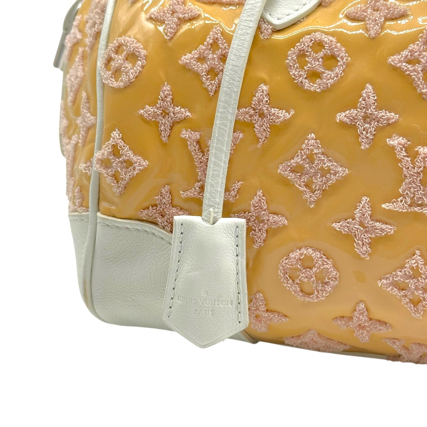 Louis Vuitton Yellow Leather & Terry Monogram Round Speedy 30 Bag