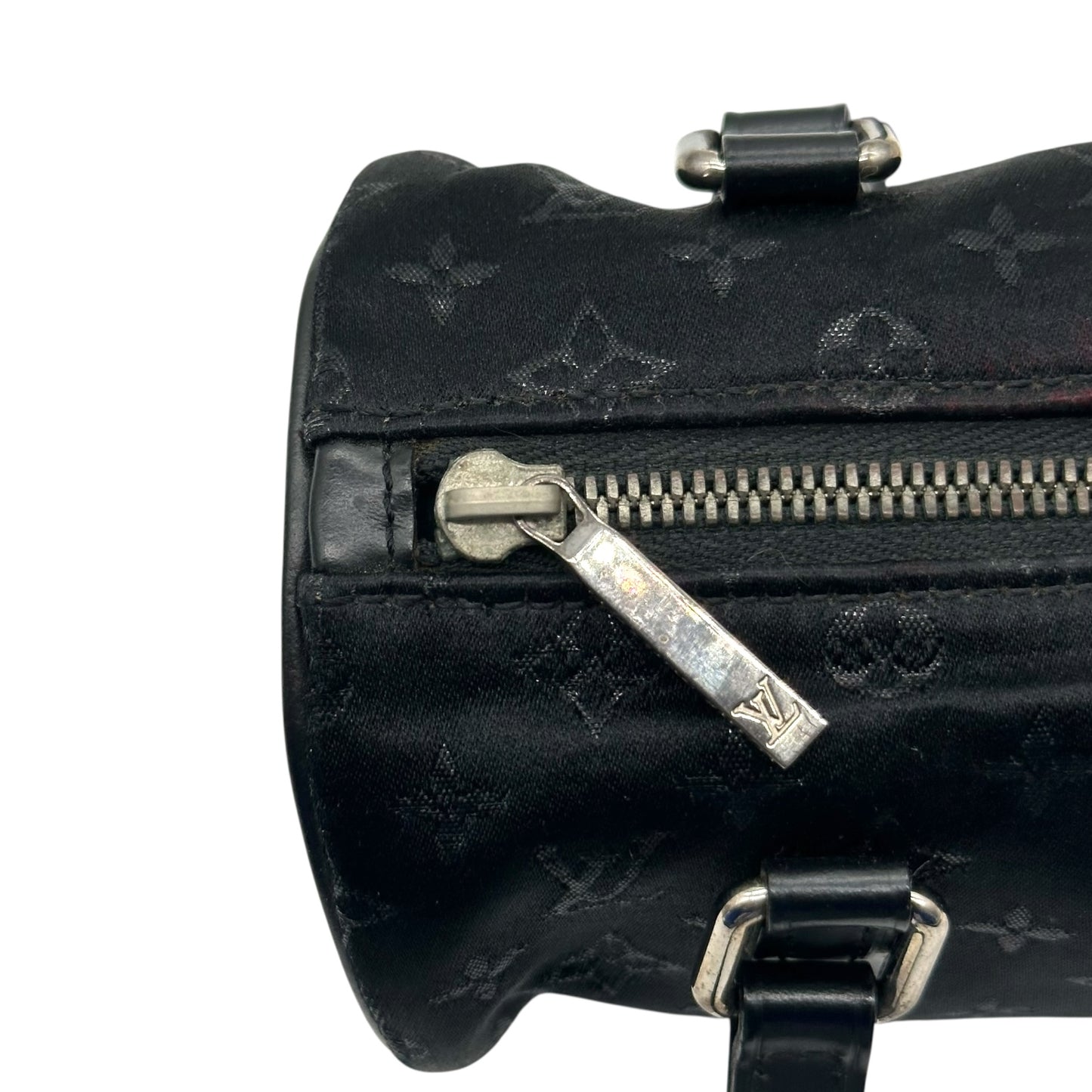 Louis Vuitton Black Satin Monogram Mini Papillon Bag - Outfit Repeater