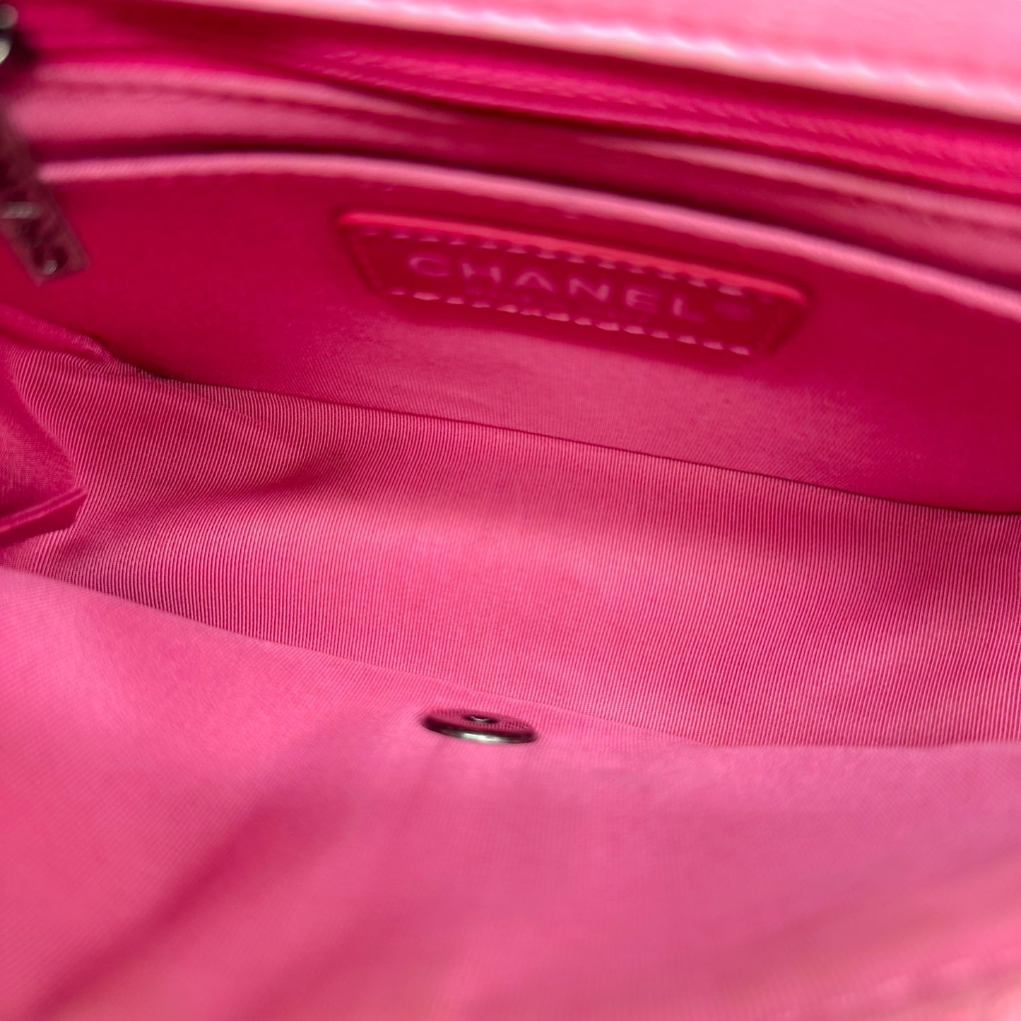 Chanel Paris-Seoul Pink Woven Leather Mini Square Flap Bag 2016