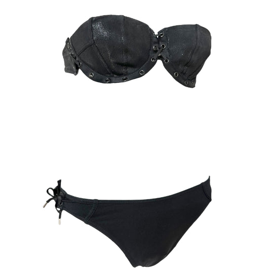 Christian Dior S/S 2003 Black Lace Up Bikini