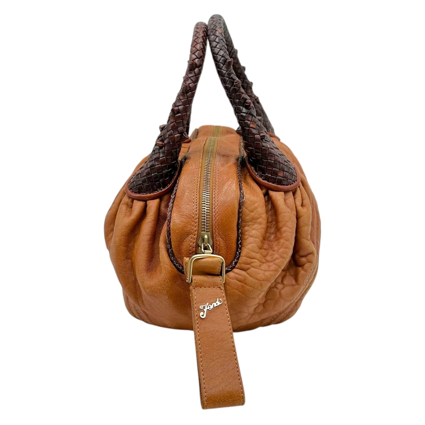 Fendi Tan & Brown Leather Mini Spy Bag