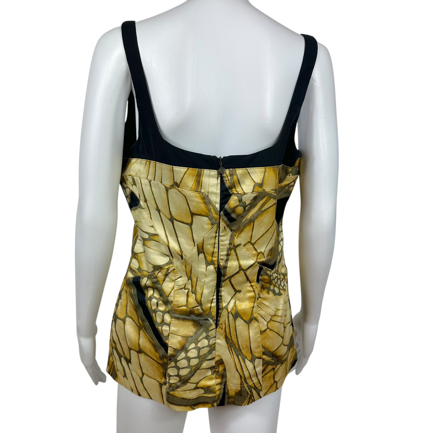 Just Cavalli Roberto Cavalli Yellow & Black Scale Print Bustier