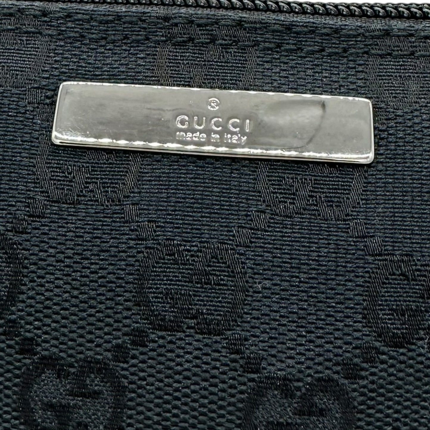 Gucci Black Monogram Canvas Boat Bag Pochette - Outfit Repeater