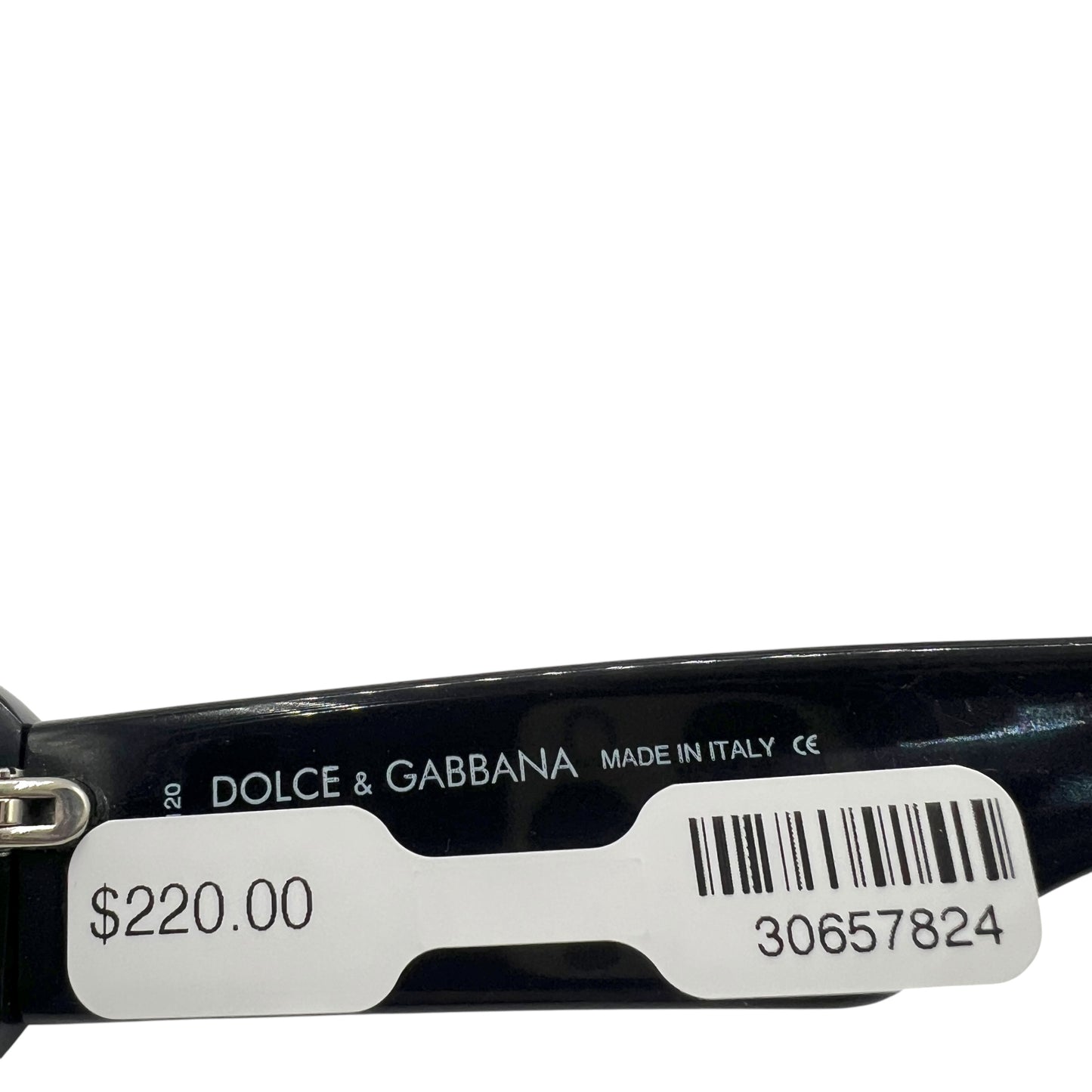 Dolce & Gabbana DG710S Black & Light Blue Crystal Embellished Oval Sunglasses