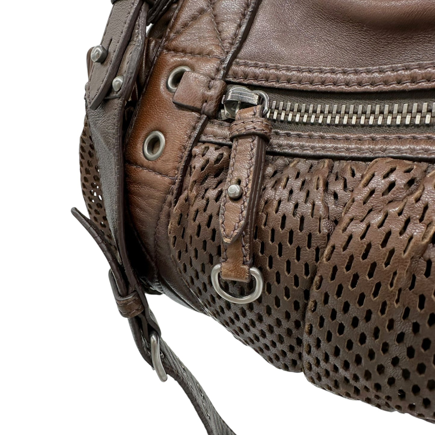 Miu Miu Perforated Leather 2-Way Bag - Outfit Repeater