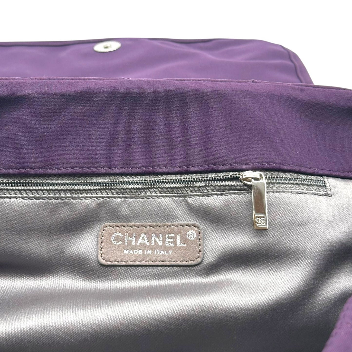 Chanel Purple Quilted Bubble Shoulder Flap Bag
