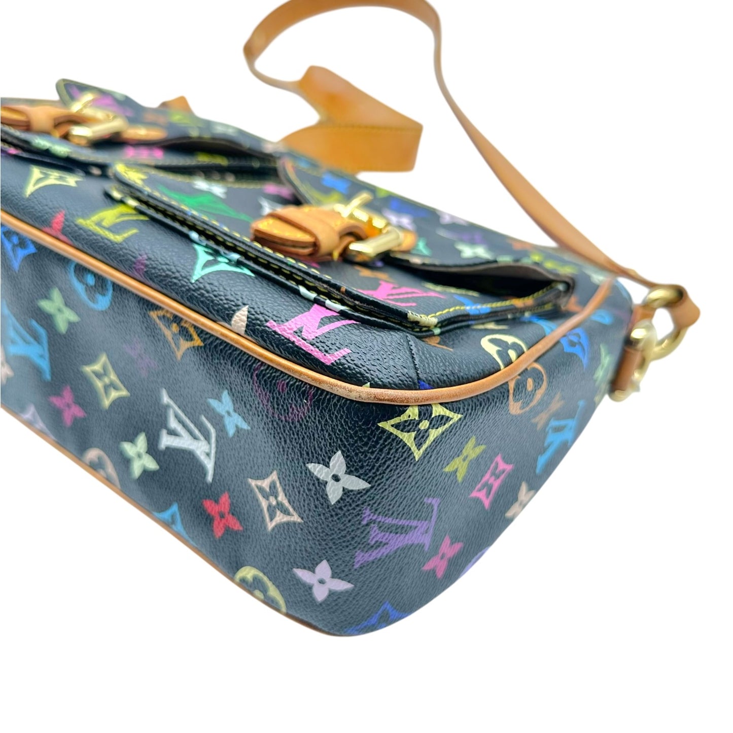Louis Vuitton Crossbody Bag Black Multicolor Murakami