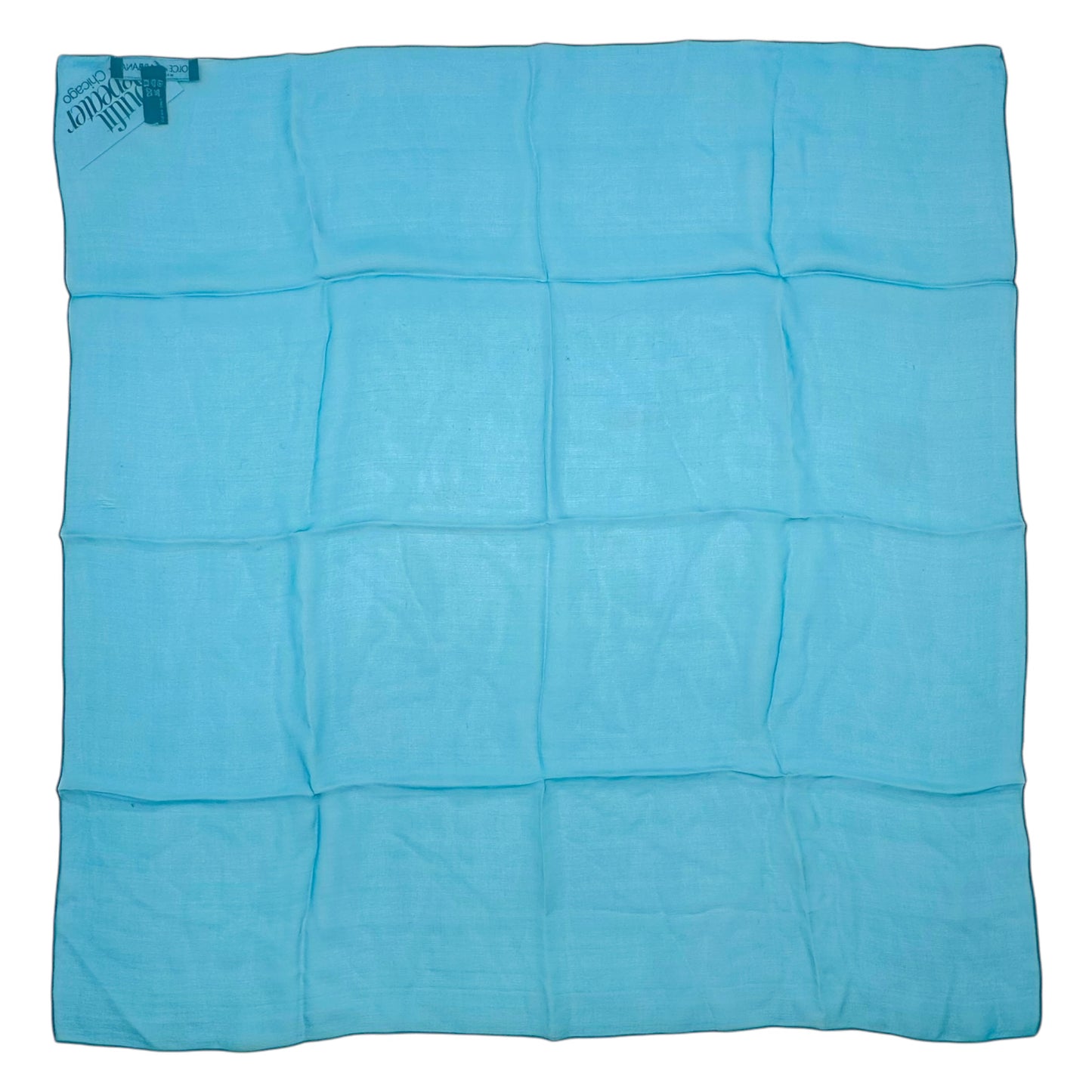 Dolce & Gabbana Sheer Silk Square Scarf Turquoise Blue