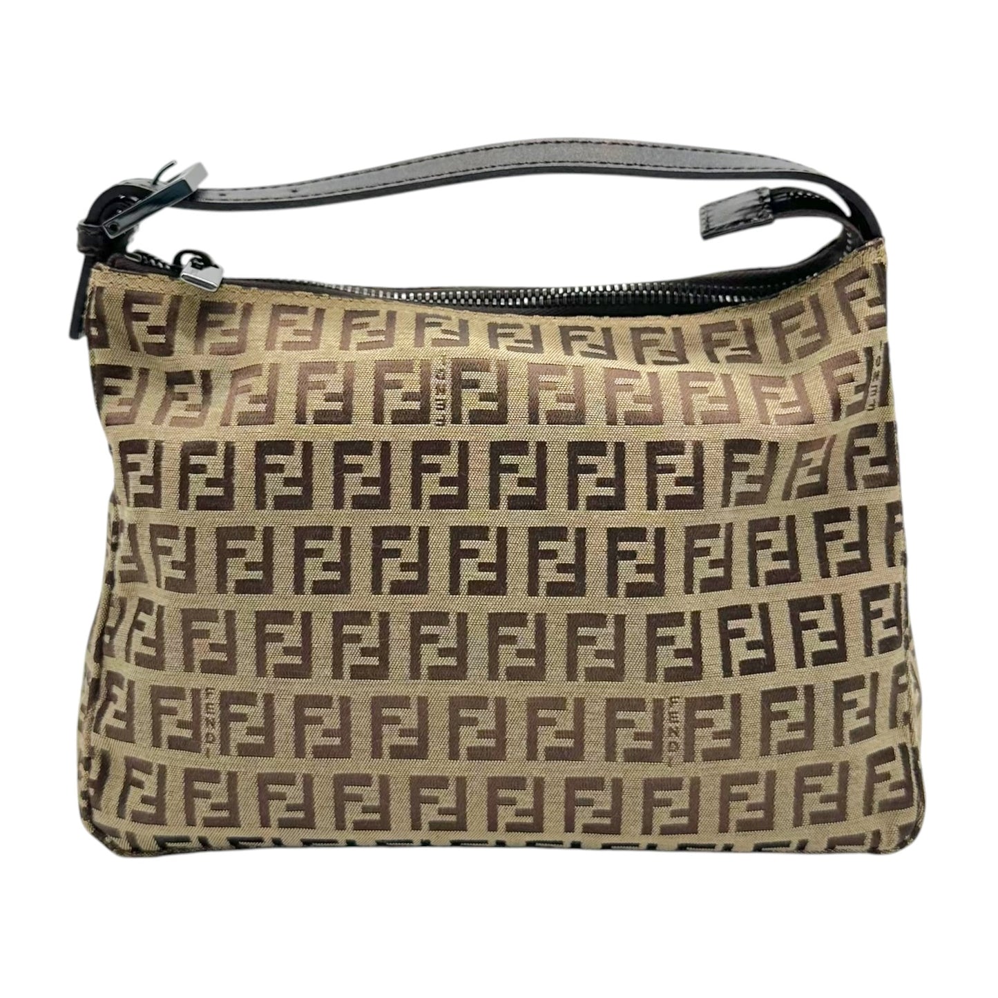 Fendi Mini Pochette Bag Tan Brown Zucchino Monogram