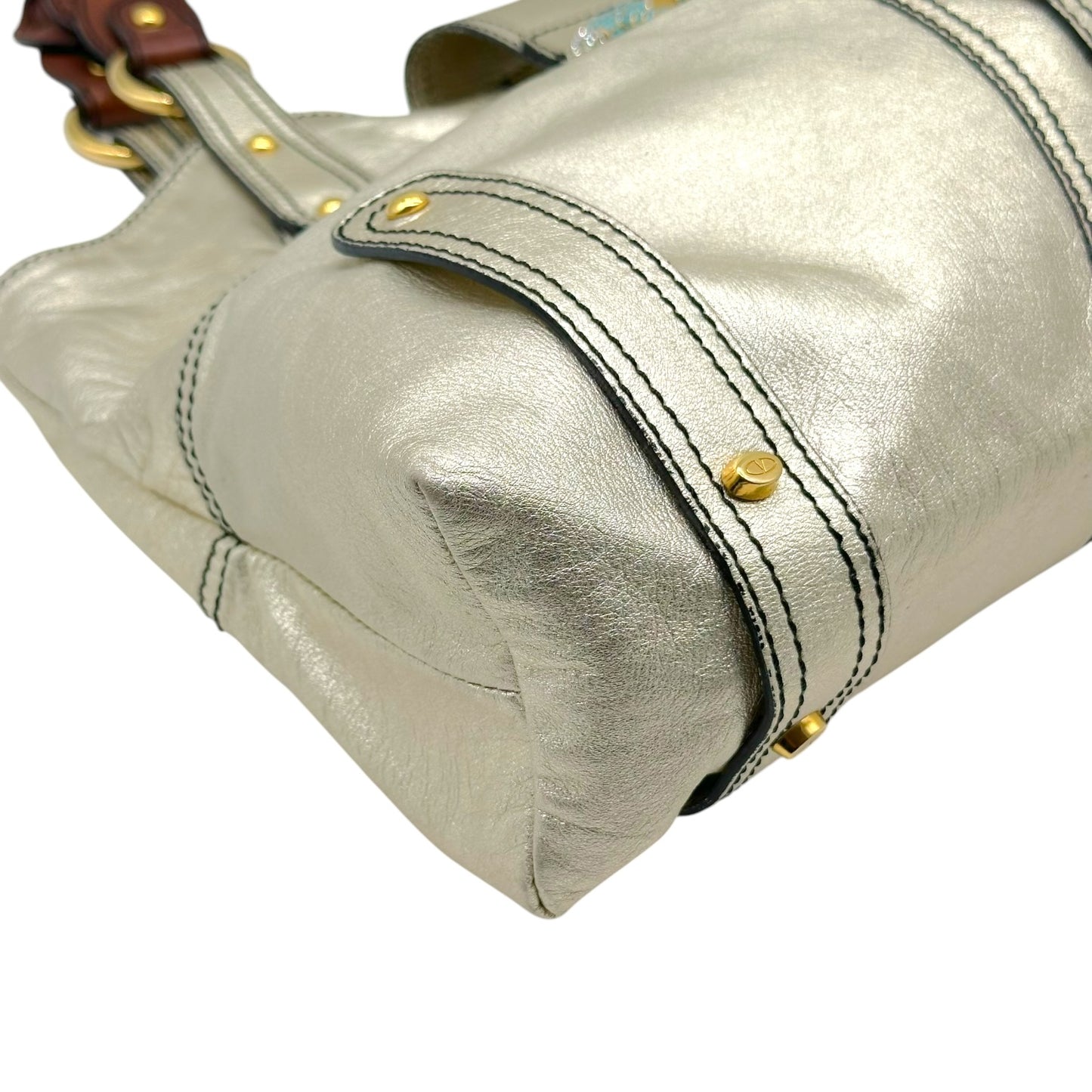Valentino Garavani Metallic Crystal Embellished Large Shoulder Bag