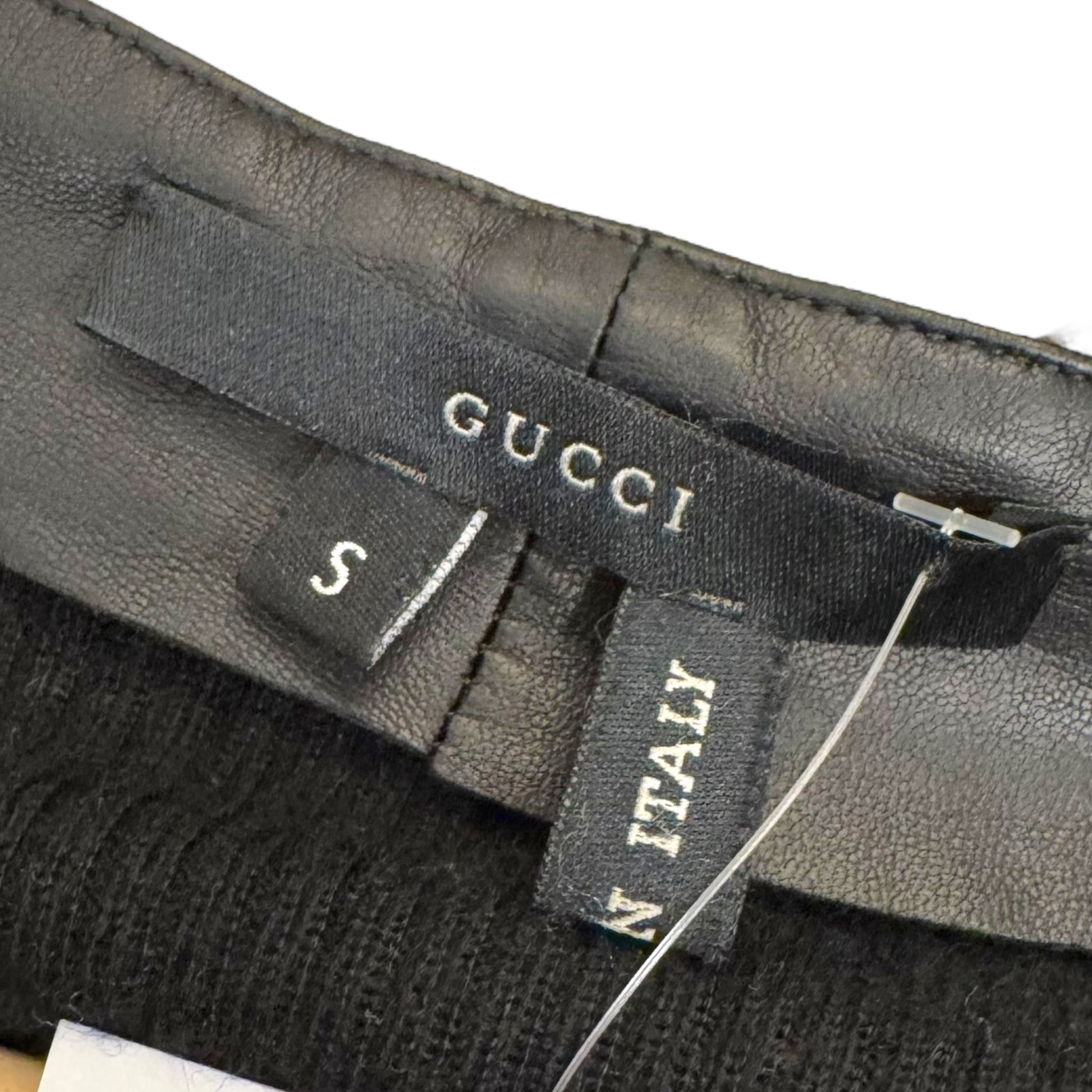 Gucci by Tom Ford 90's Black Cashmere & Leather Zip-Up Top - Outfit Repeater