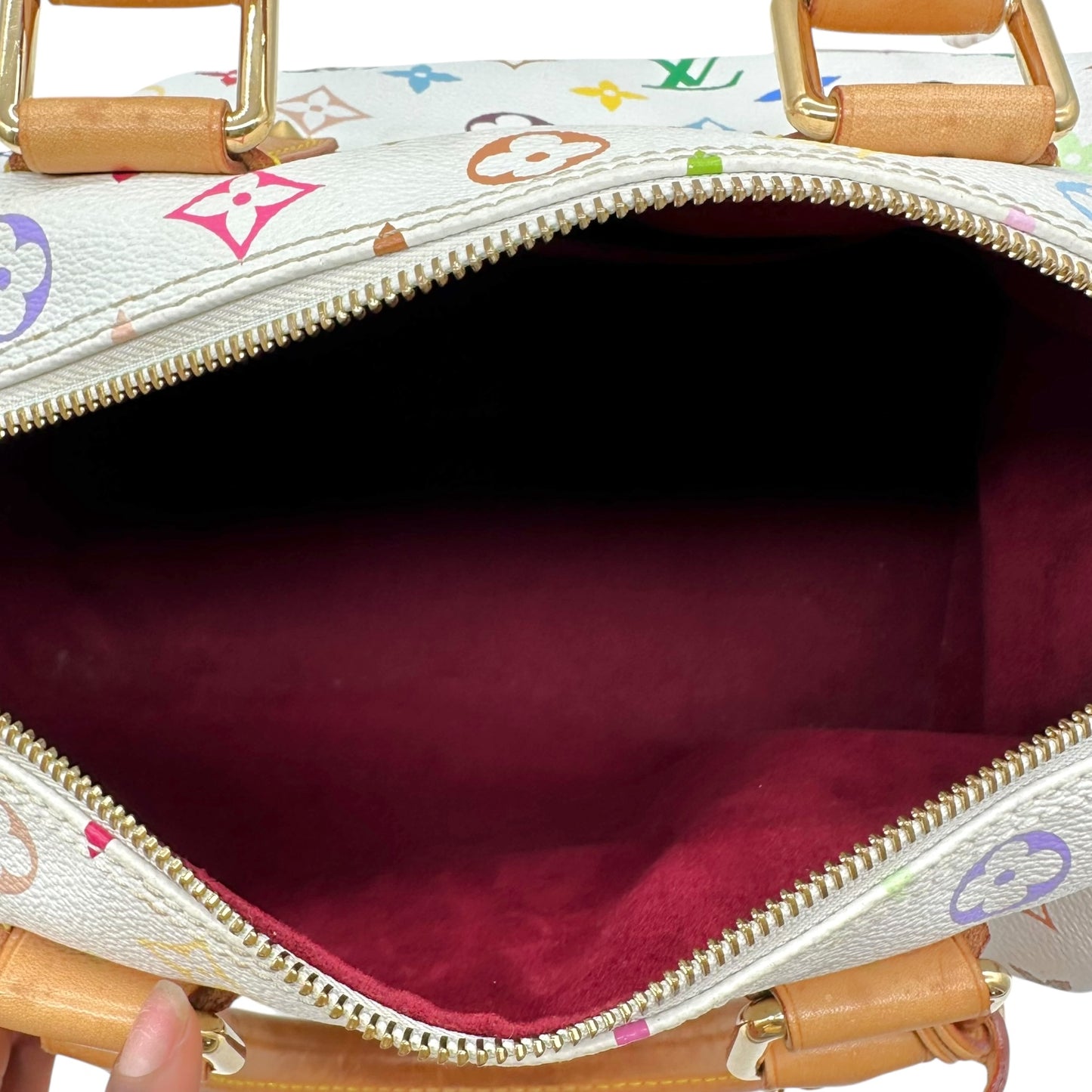 Louis Vuitton White Murakami Multicolor Speedy 30