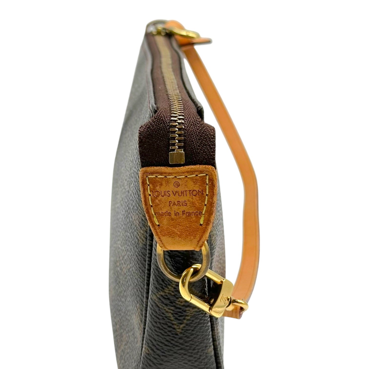 Louis Vuitton Monogram Pochette Bag Brown Tan