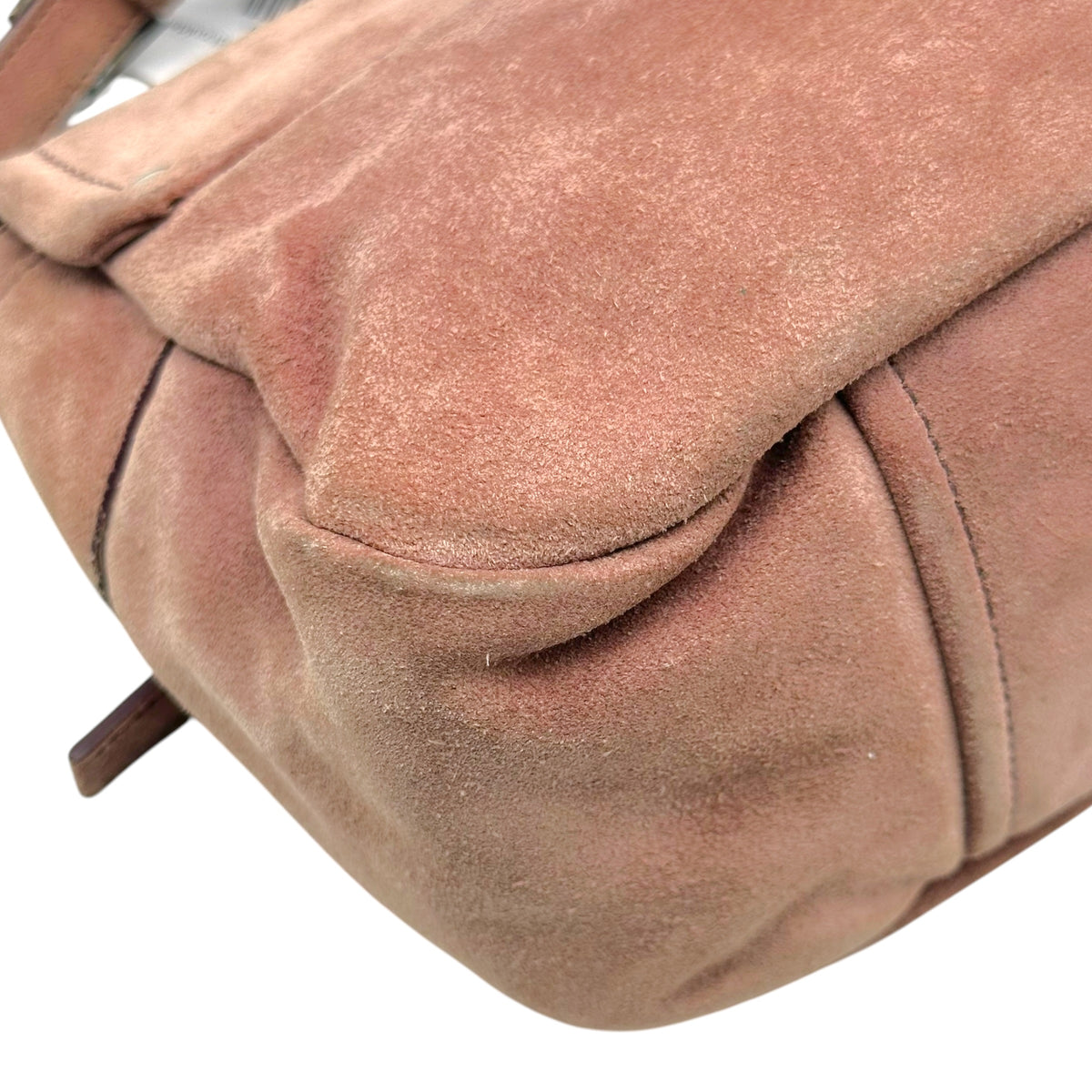 Prada Suede Shoulder Bag Dusty Rose Pink