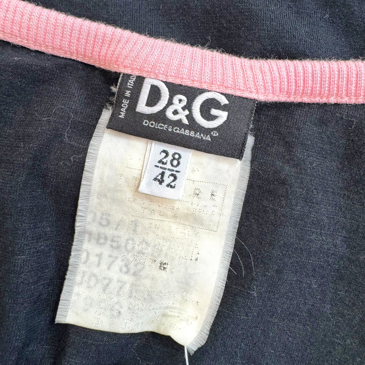 Dolce & Gabbana Black Pink Logo Tank Top