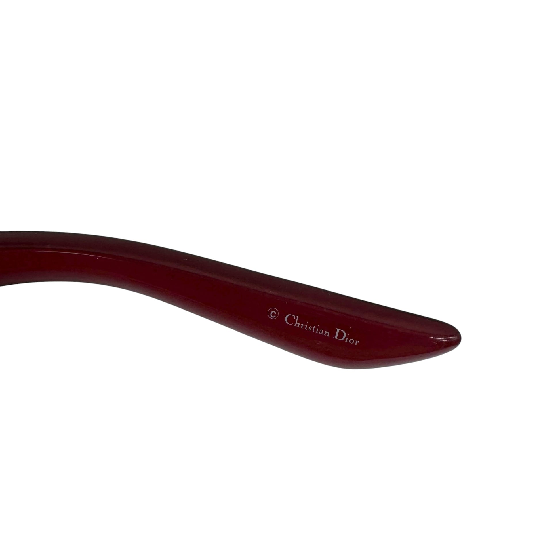 Christian Dior Shield Sunglasses Burgundy Pink Crystal