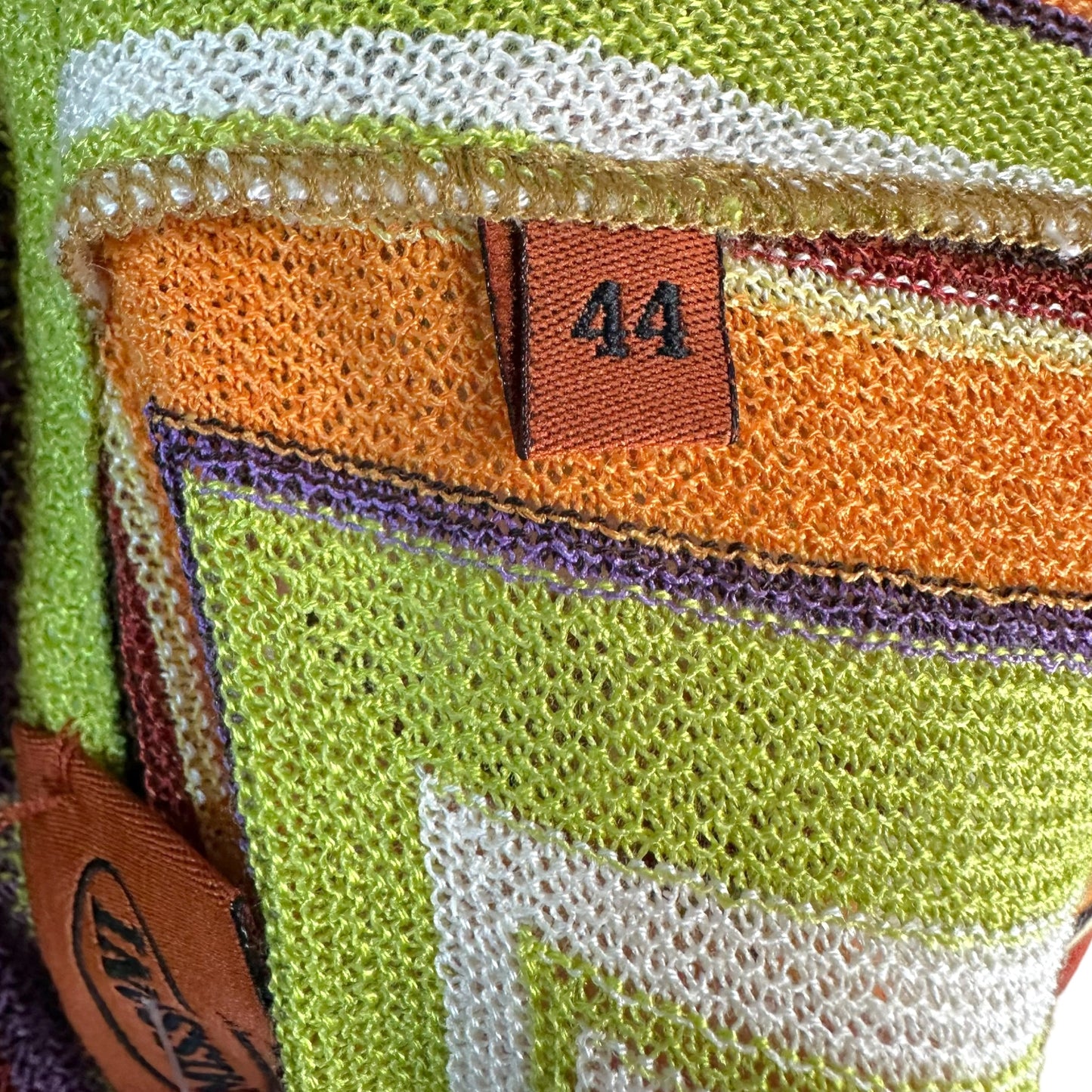 Missoni Chevron Knit Jacket Brown Orange Green