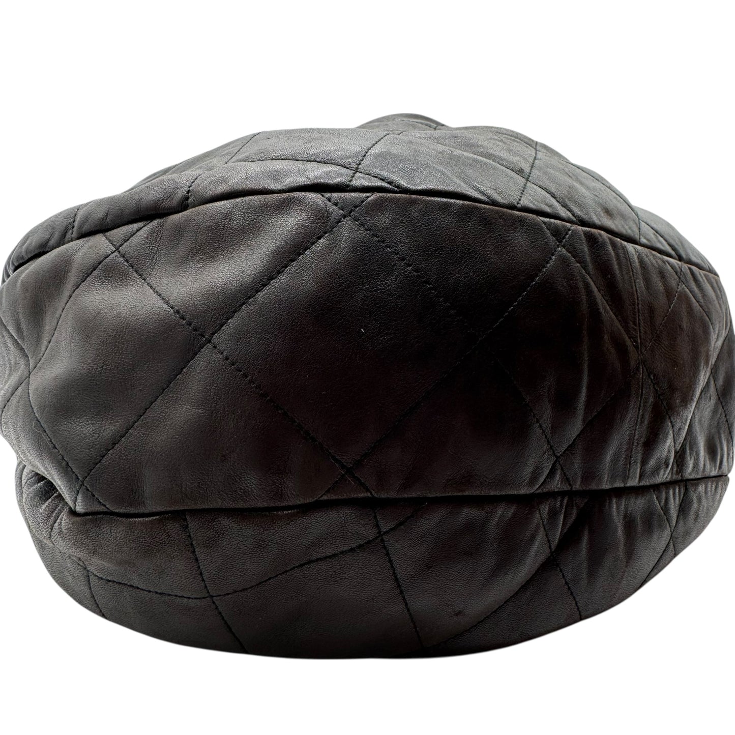 Chanel Black Matelasse Quilted Lambskin Oversized Ring Handle Hobo 1994-96] - Outfit Repeater
