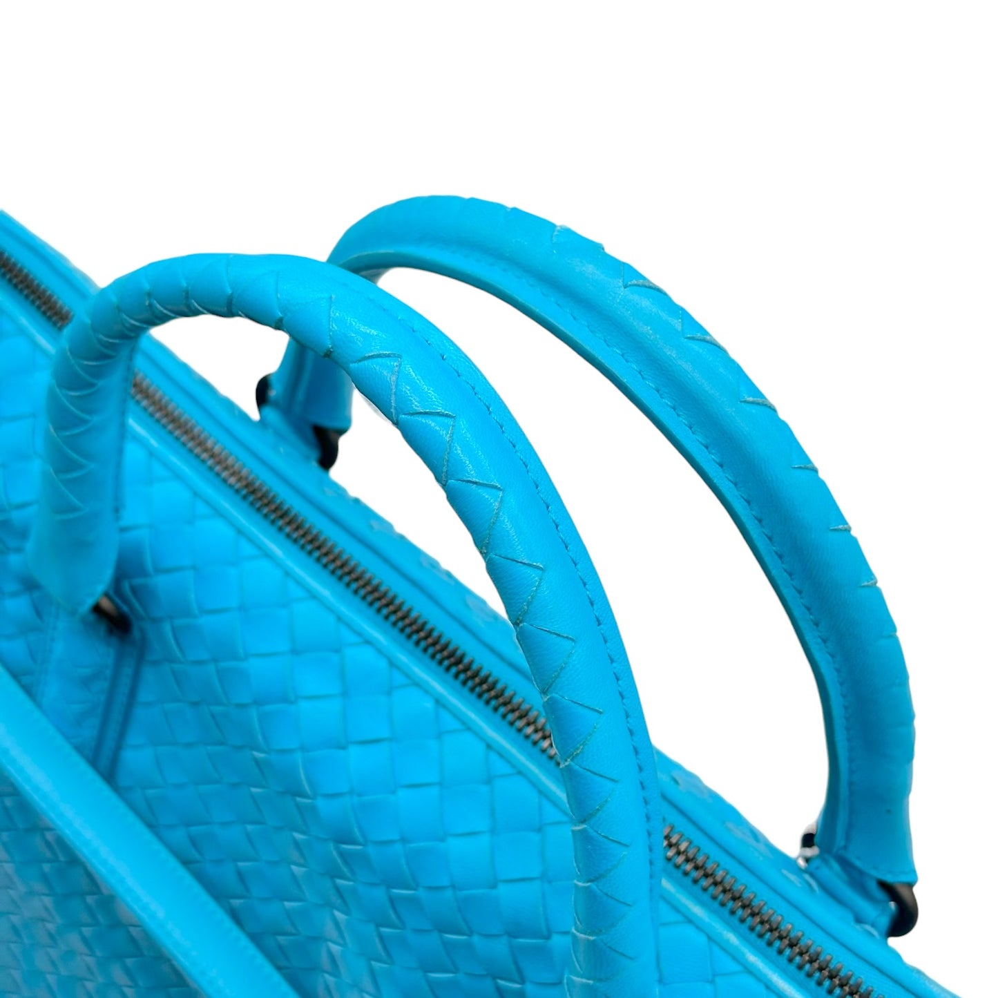 Bottega Veneta Turquoise Leather Convertible Maxi Tote Bag