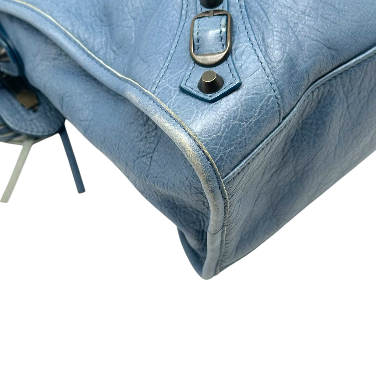 Balenciaga Blue Leather 2-Way City Bag
