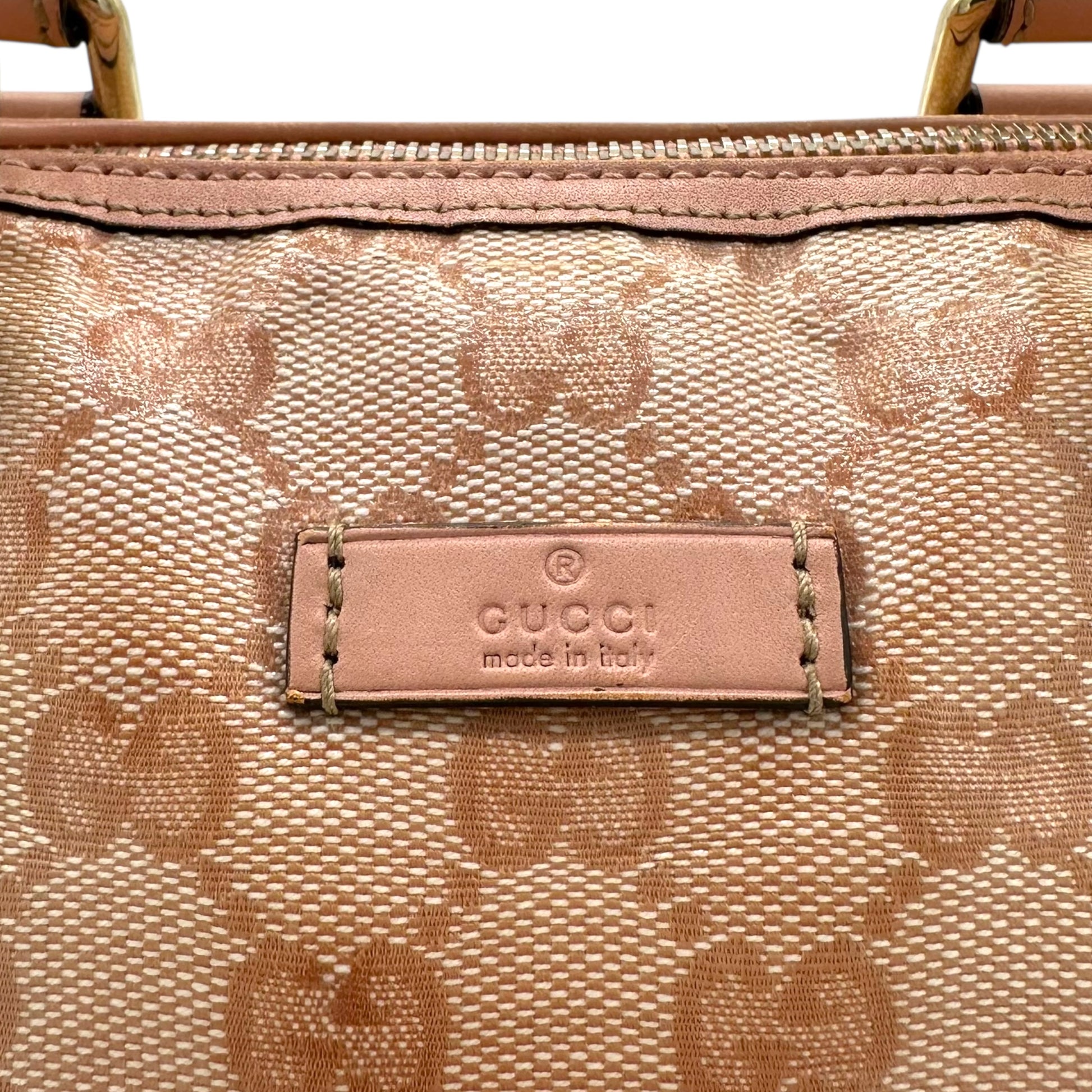 Gucci Pink Monogram Shima Mini Boston Bag - Outfit Repeater