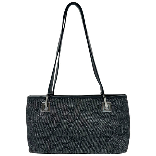 Gucci Gray Denim Monogram East West Mini Tote Bag