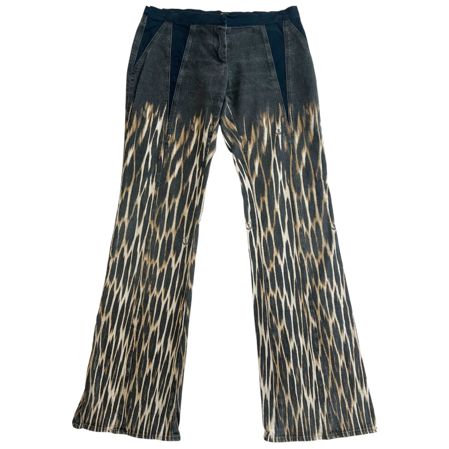 Just Cavalli Roberto Cavalli Leopard Print Patchwork Jeans - Outfit Repeater