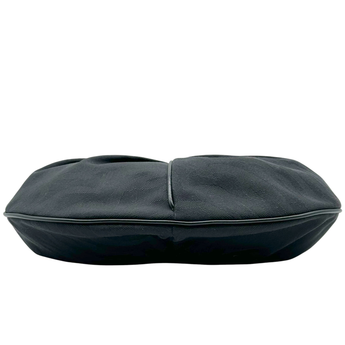 Fendi Black Zebra Print Canvas Hobo Bag